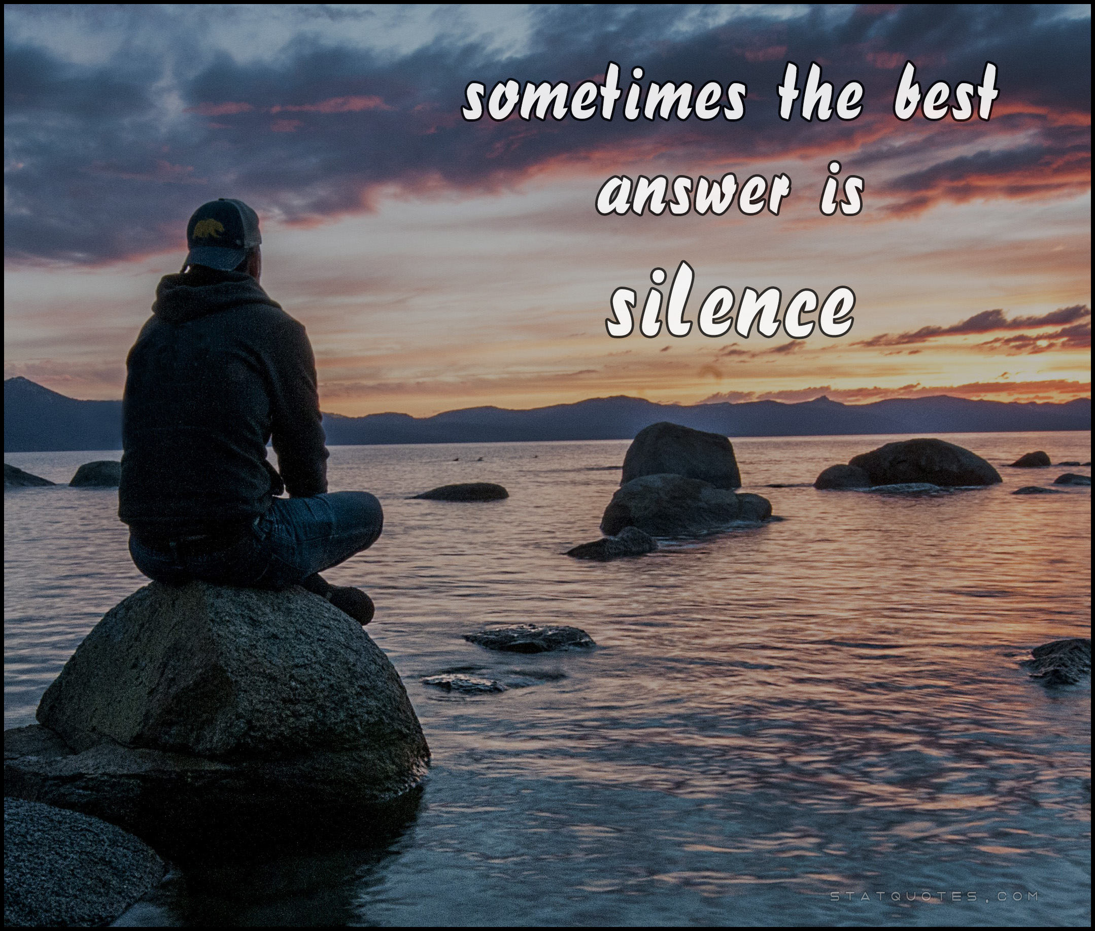 silence is the best answer quote image